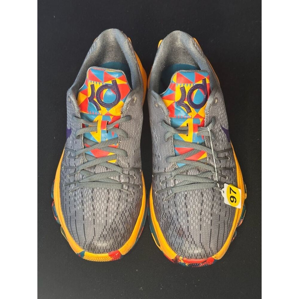 #97 Nike KD 8 PG County Prince George Wolf Grey Court Purple Court Gold Size 7Y